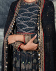Midnight Blue Anarkali Set | Baroda