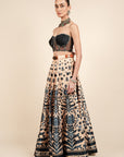 Midnight Blue Corset Skirt Set