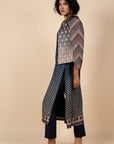 Midnight Blue - Ivory Reversible Ika Jacket