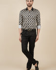 Midnight Blue - Ivory Shirt