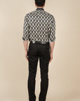 Midnight Blue - Ivory Shirt