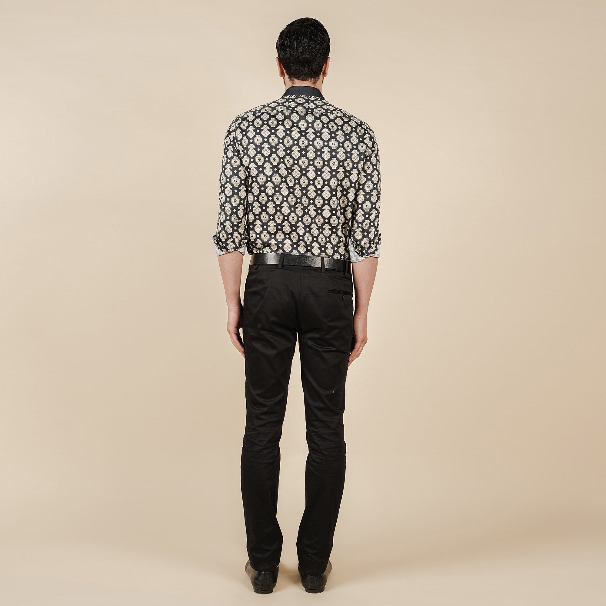 Midnight Blue - Ivory Shirt