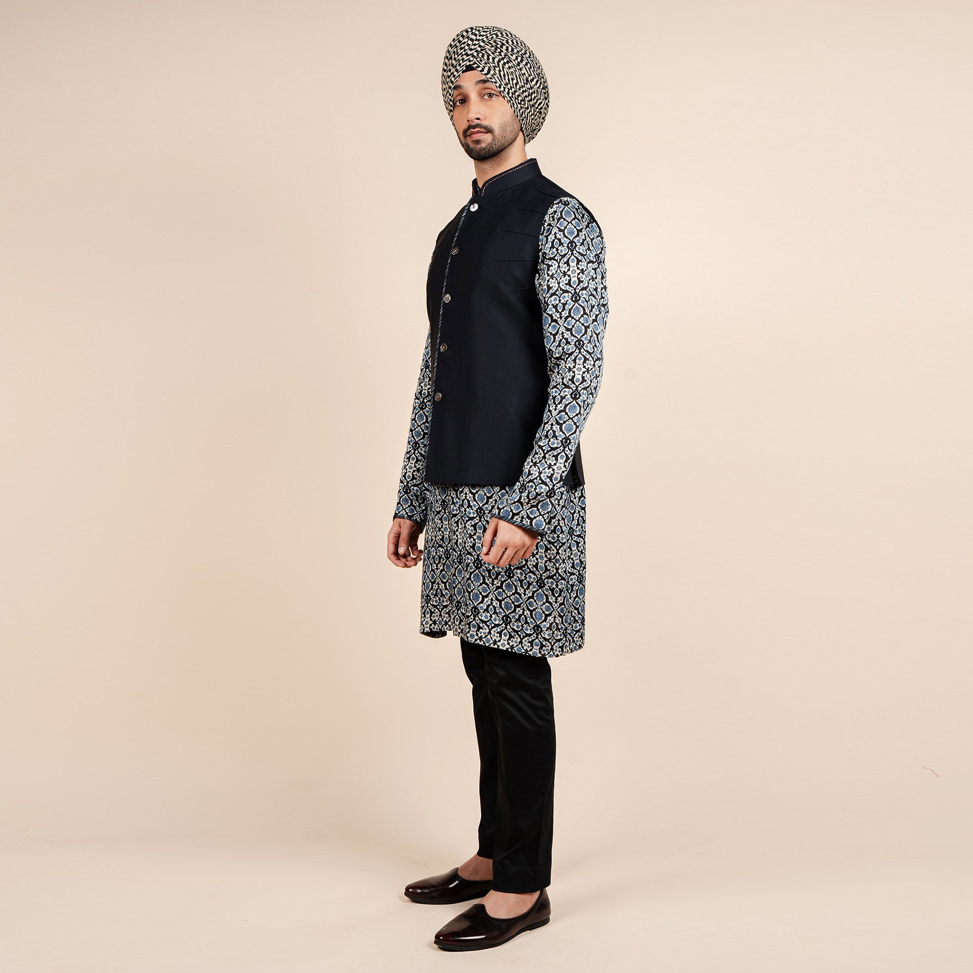 Midnight Blue Nehru Jacket
