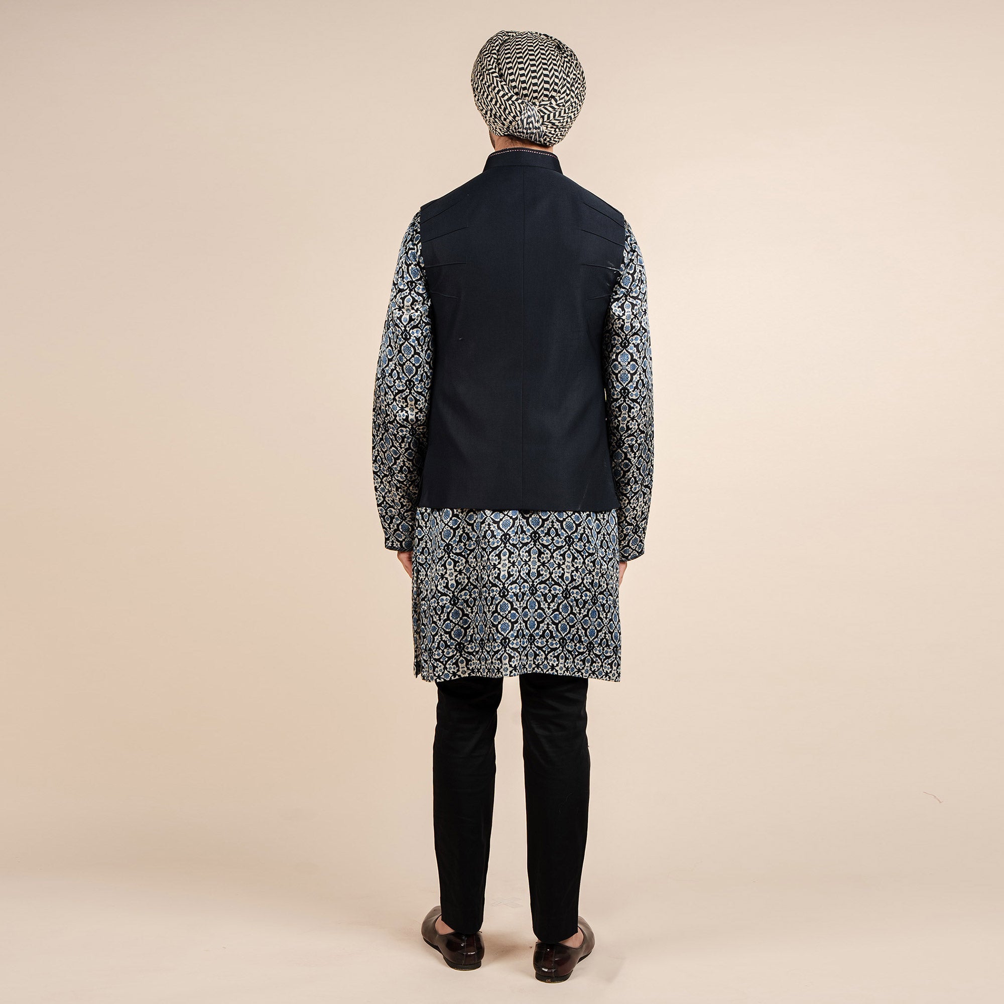 Midnight Blue Nehru Jacket