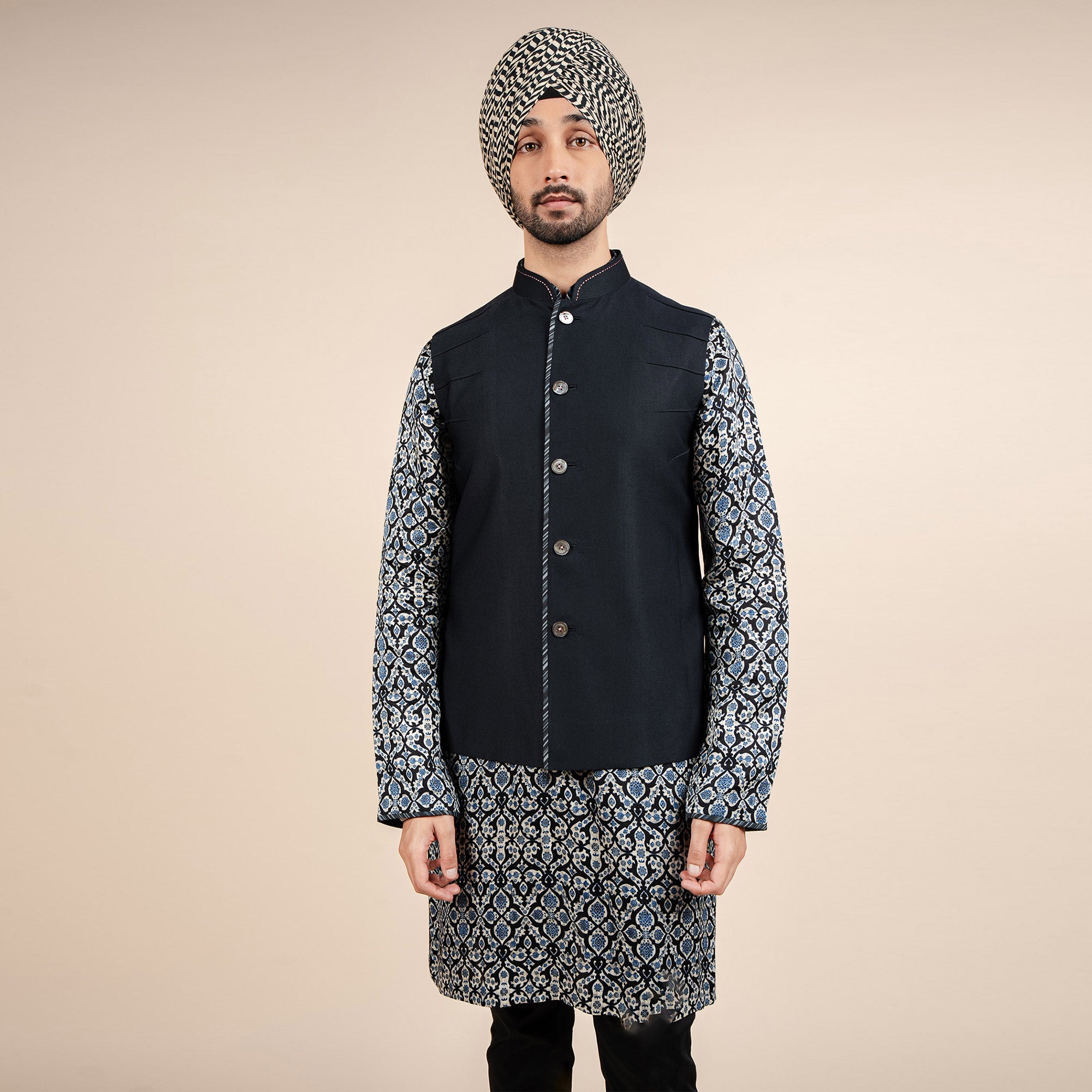 Midnight Blue Nehru Jacket