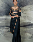 Midnight Blue Saree Set | Baroda