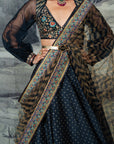 Midnight Blue Skirt Set | Baroda