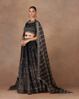 Midnight Blue Skirt Set | Muraqqa