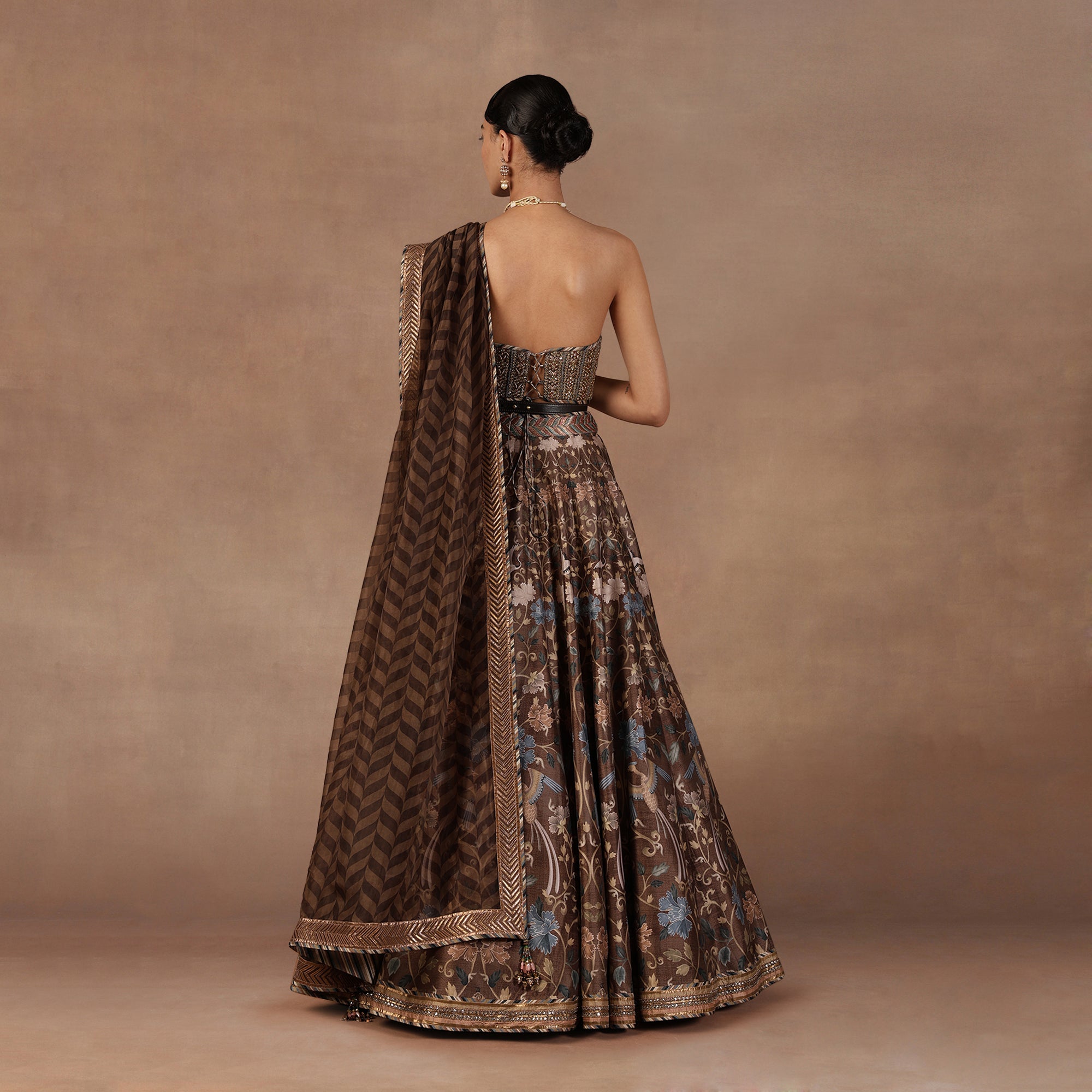 Mocha Brown Skirt Set