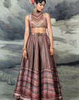 Multi-Hued Skirt Set