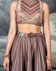 Multi-Hued Skirt Set