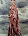 Multi-Hued Striped Saree Set