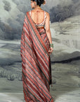 Multi-Hued Striped Saree Set