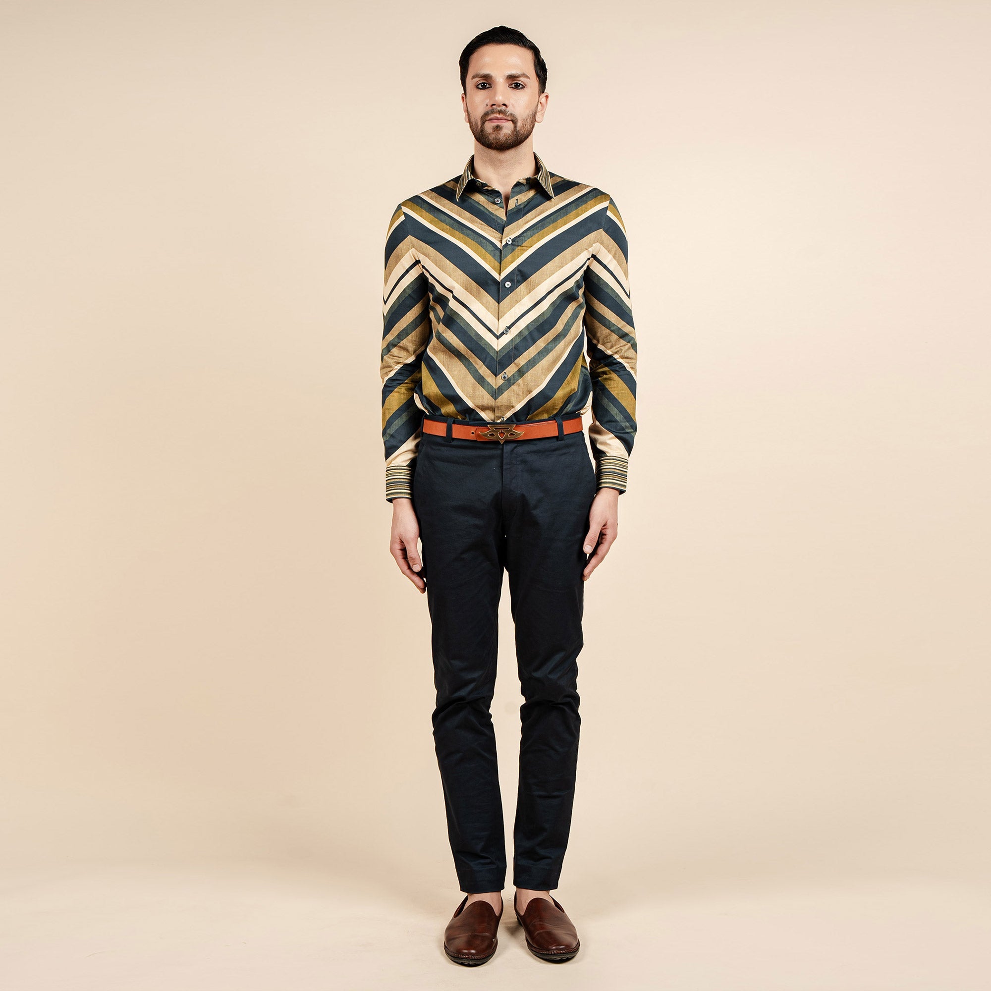 Multi-Hued Striped Shirt