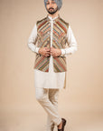 Multicolored Striped Nehru Jacket