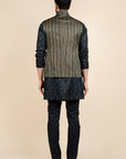 Multicoloured Striped Nehru Jacket