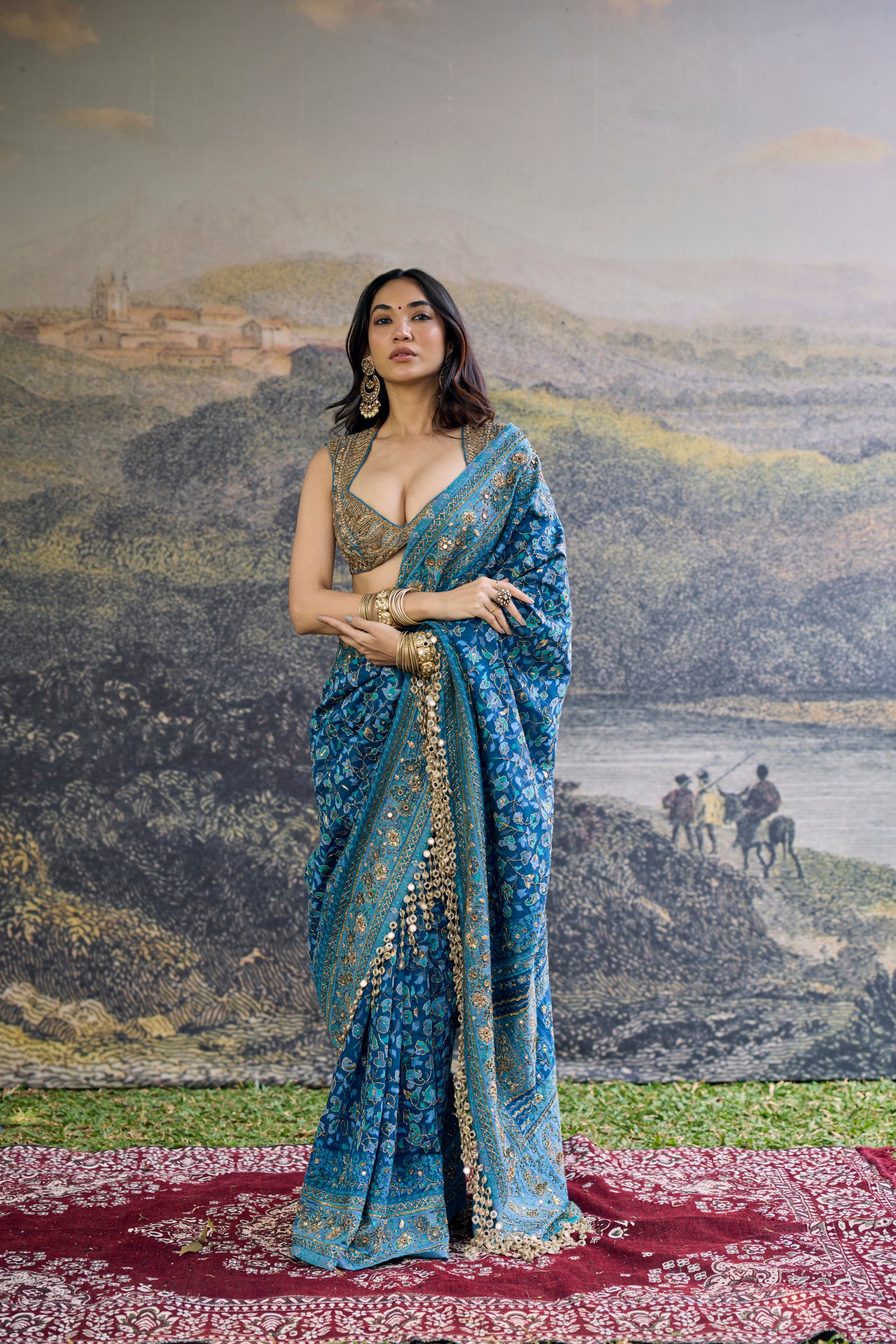 Neelambari Saree Set