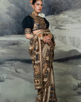 Navy Blue - Multi-Hued Saree Set | Baroda