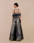 Navy Blue Skirt Set