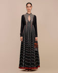 Noir Black Chevron Anarkali
