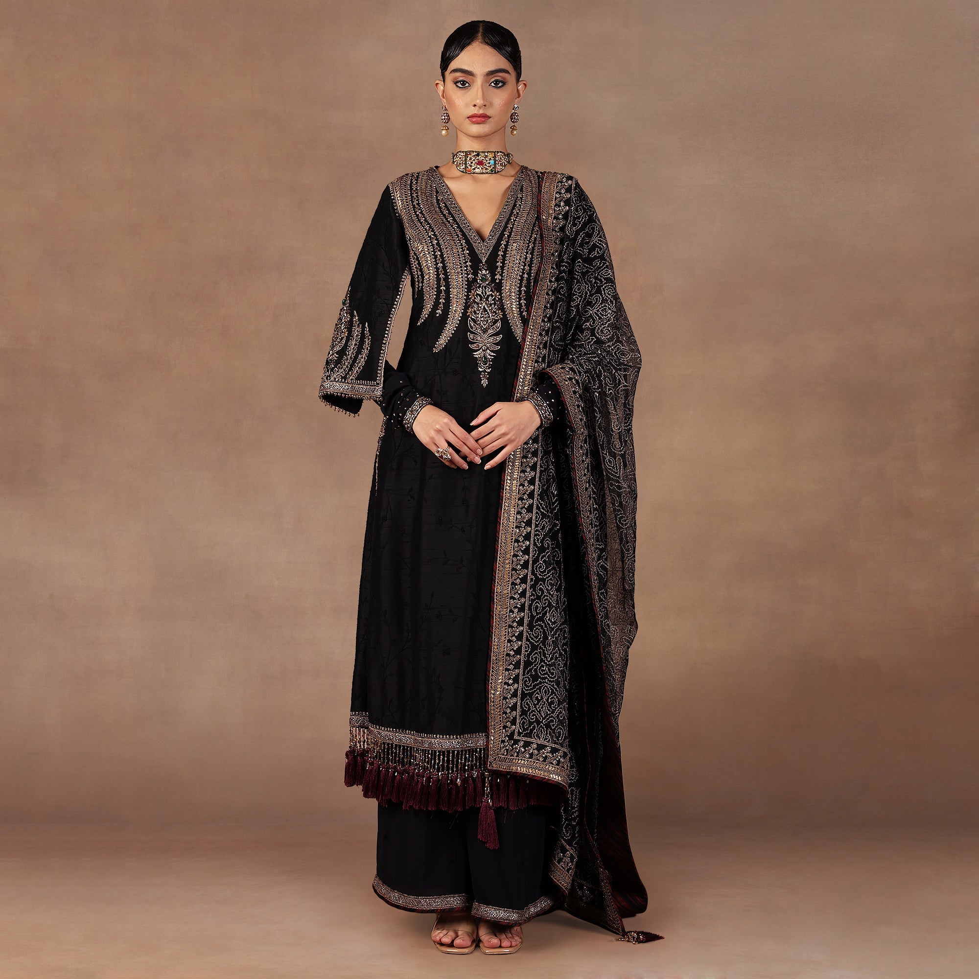 Noir Black Tunic Set