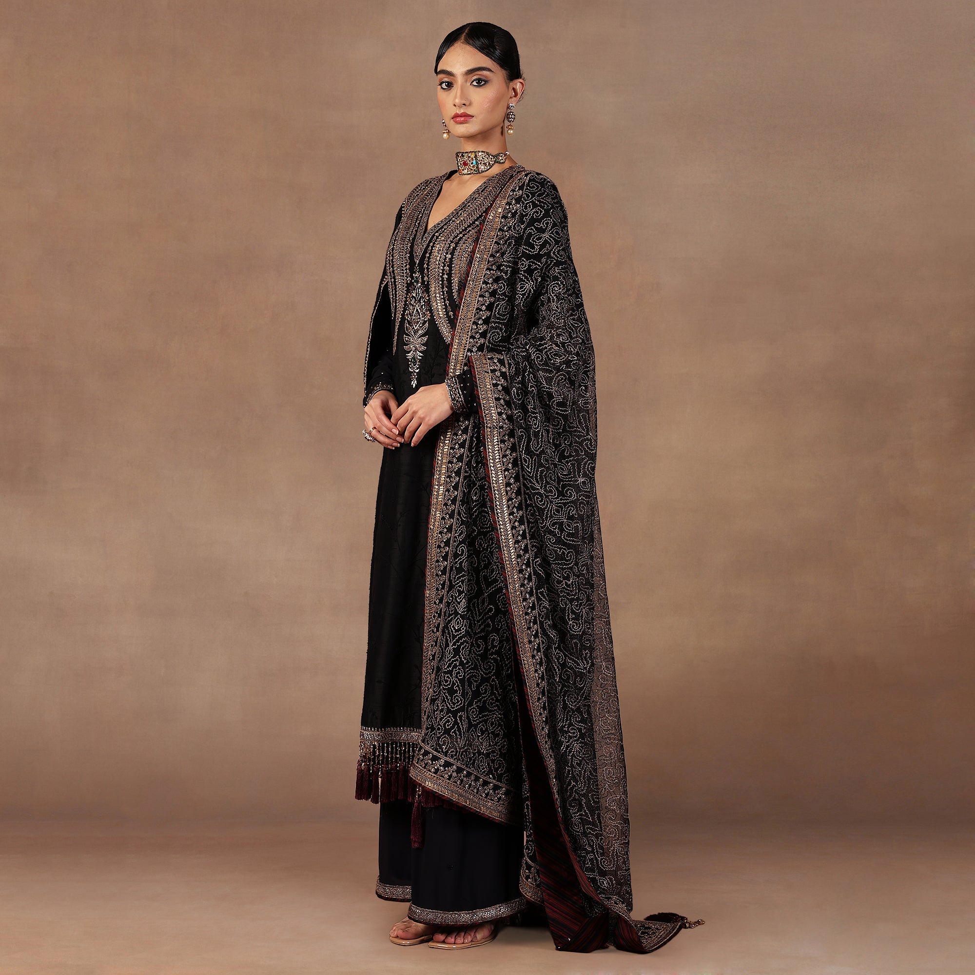 Noir Black Tunic Set