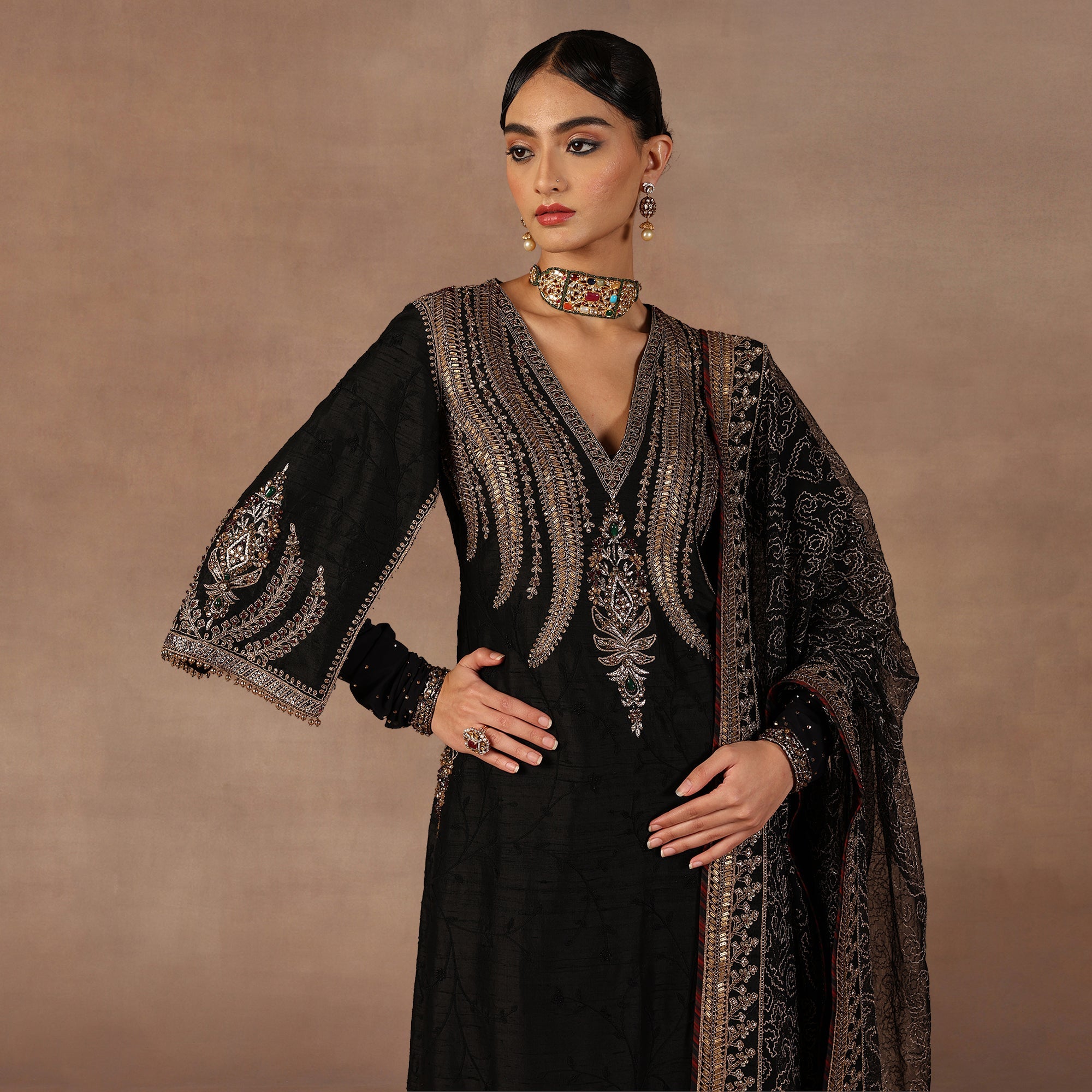 Noir Black Tunic Set