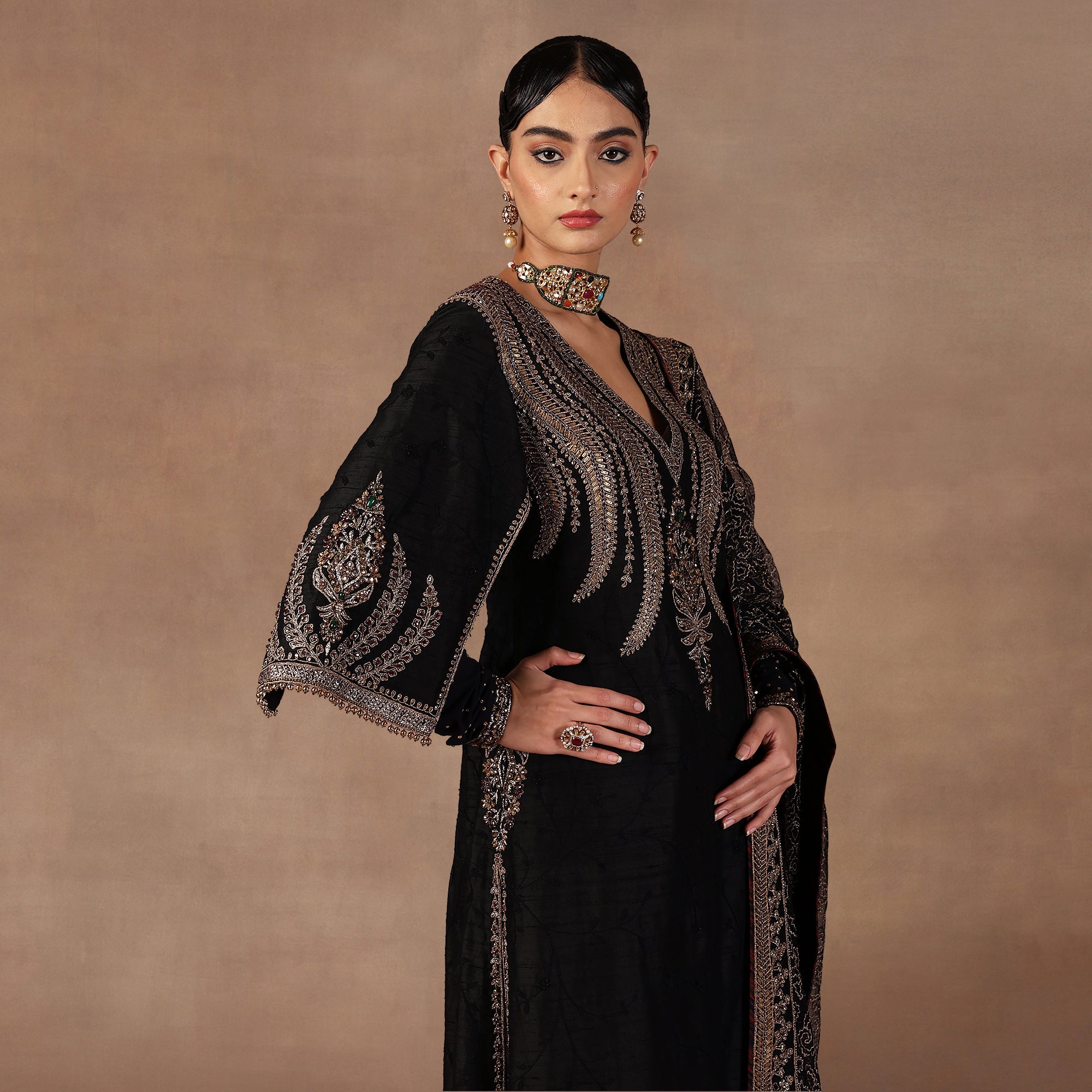 Noir Black Tunic Set