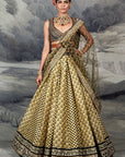 Olive Mustard - Midnight Blue Skirt Set | Baroda