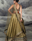 Olive Mustard - Midnight Blue Skirt Set | Baroda