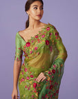 Multi Thread Work Saree Set