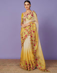 Multi Thread Work Saree Set