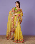 Multi Thread Work Saree Set