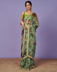 Zardozi Border Saree Set