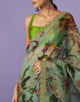 Zardozi Border Saree Set