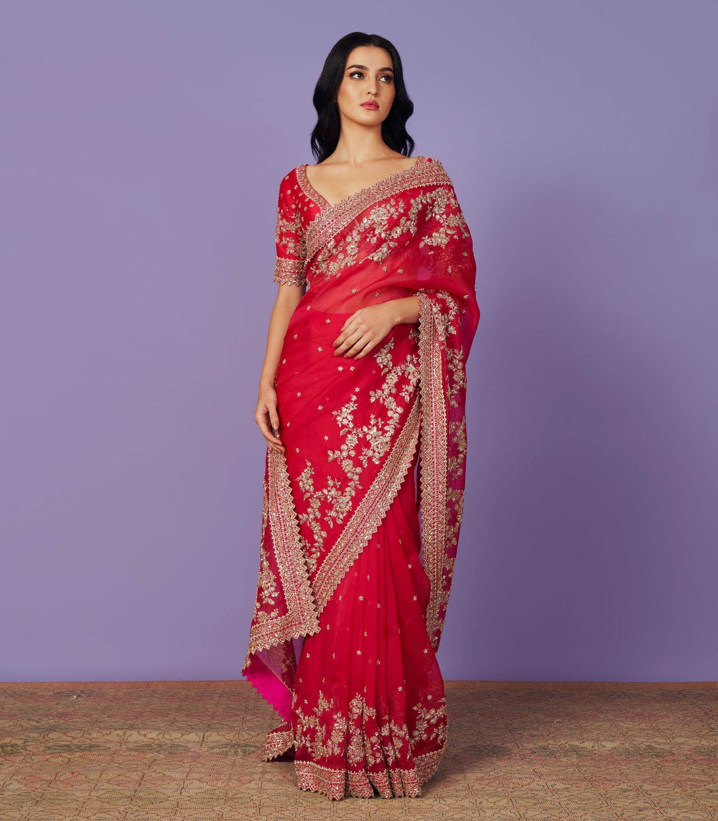Zardozi Saree Set