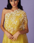 One Shoulder Cape Set