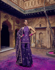 Mughal Gharara Set - Purple