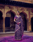 The Mughal Saree Set - Purple