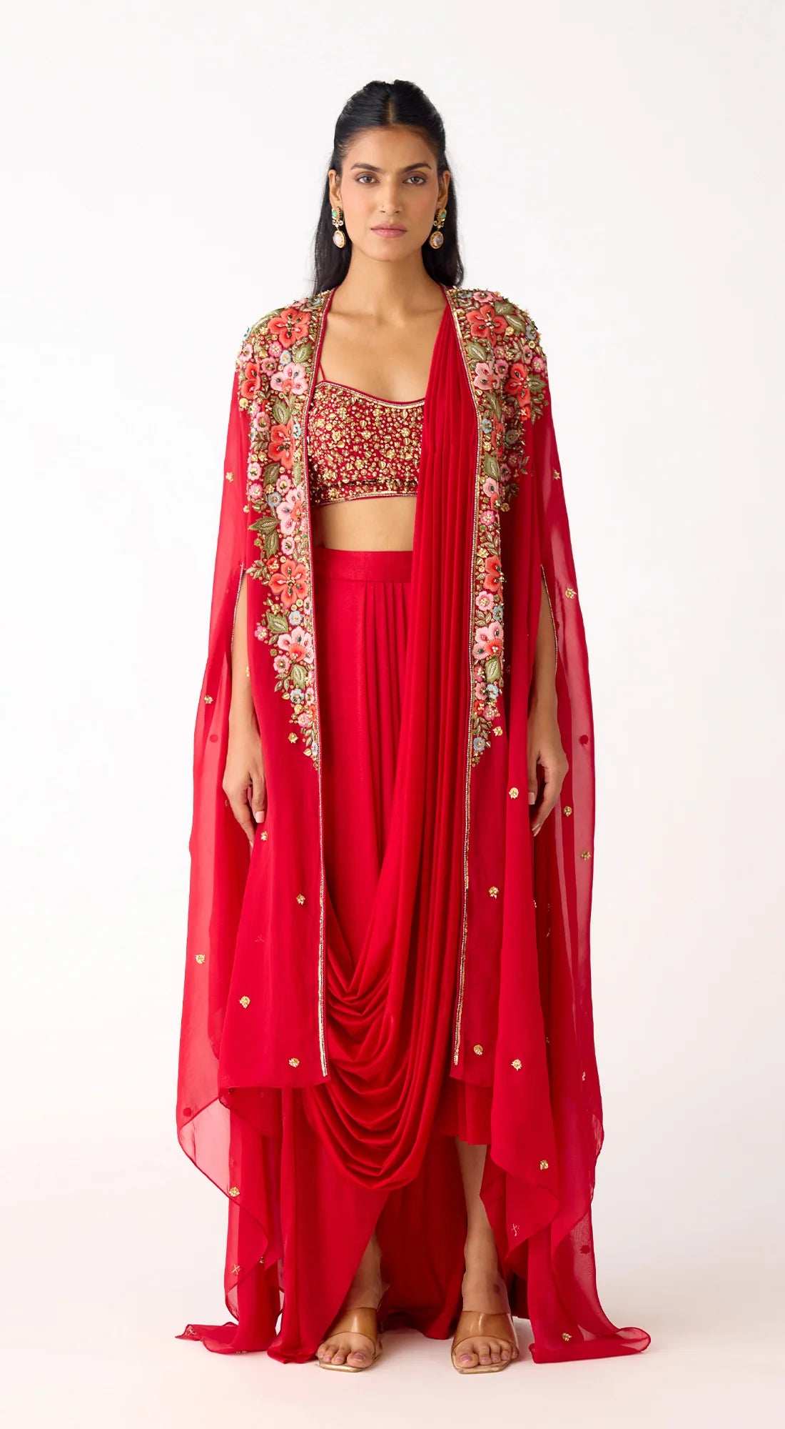 The Scarlet Embrace Skirt &amp; Cape Set - Ready to Ship