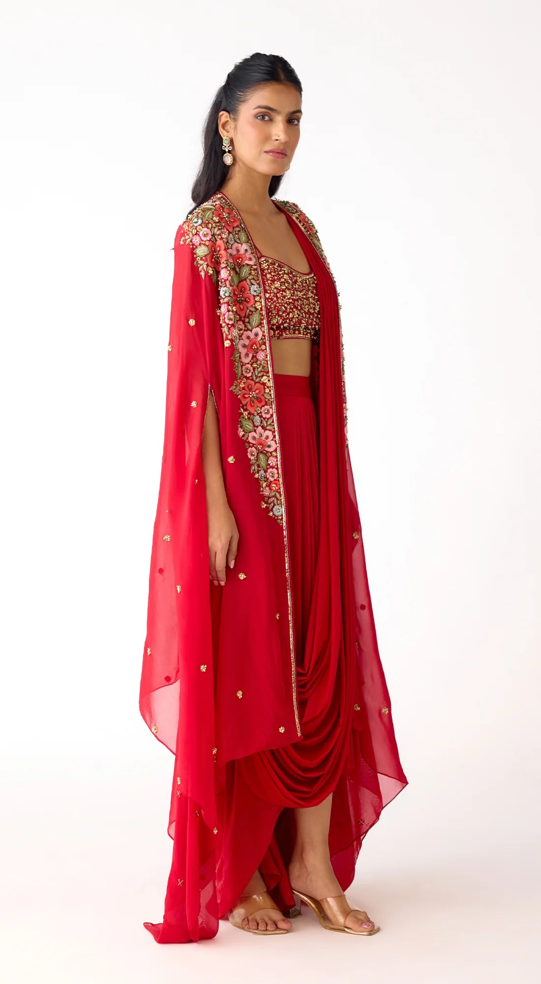 The Scarlet Embrace Skirt &amp; Cape Set - Ready to Ship