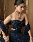 Midnight Etoile Embroidered Lehenga Set