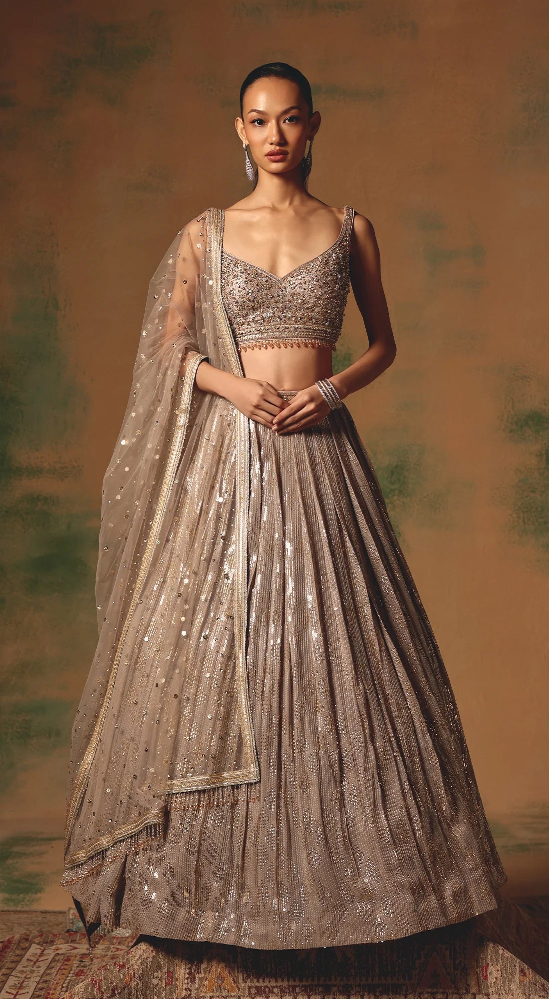 The Champagne Glow Lehenga Set - Ready to Ship