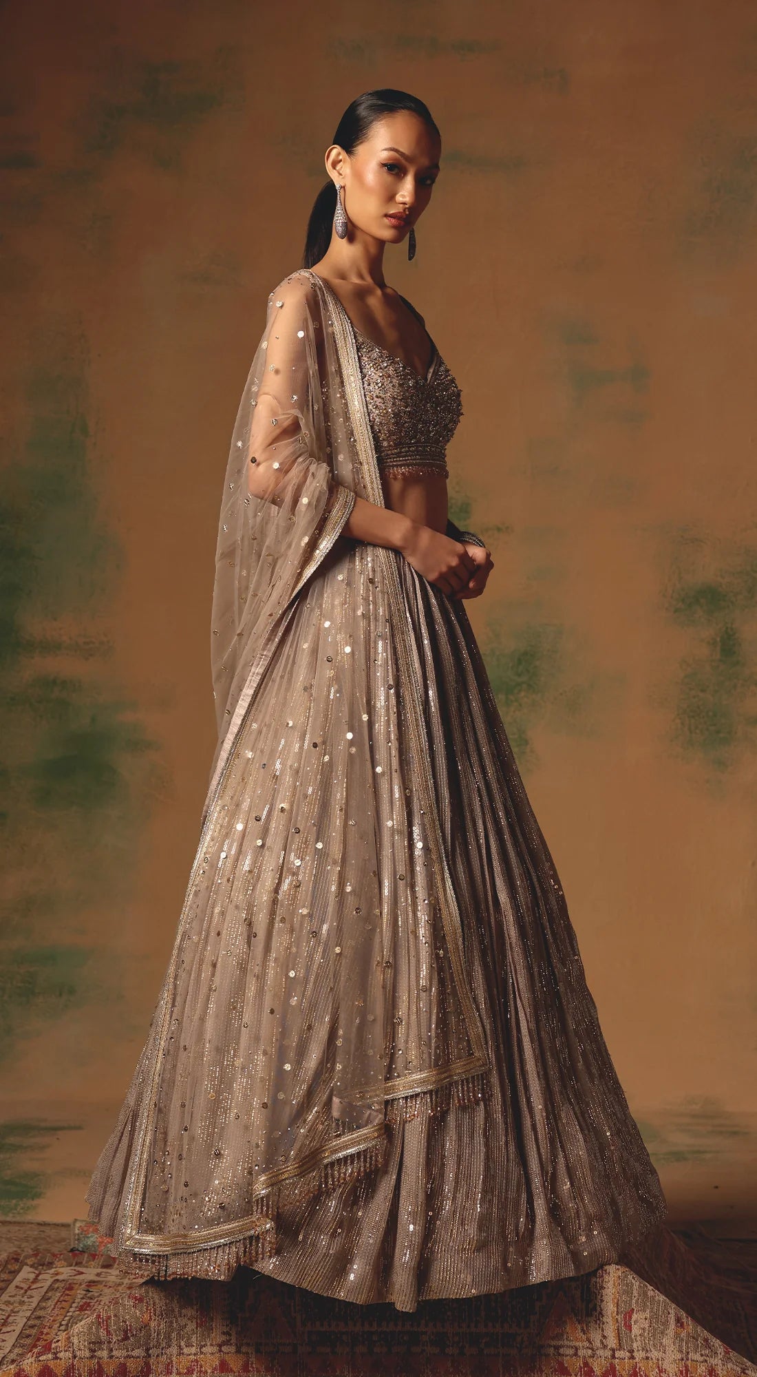 The Champagne Glow Lehenga Set - Ready to Ship