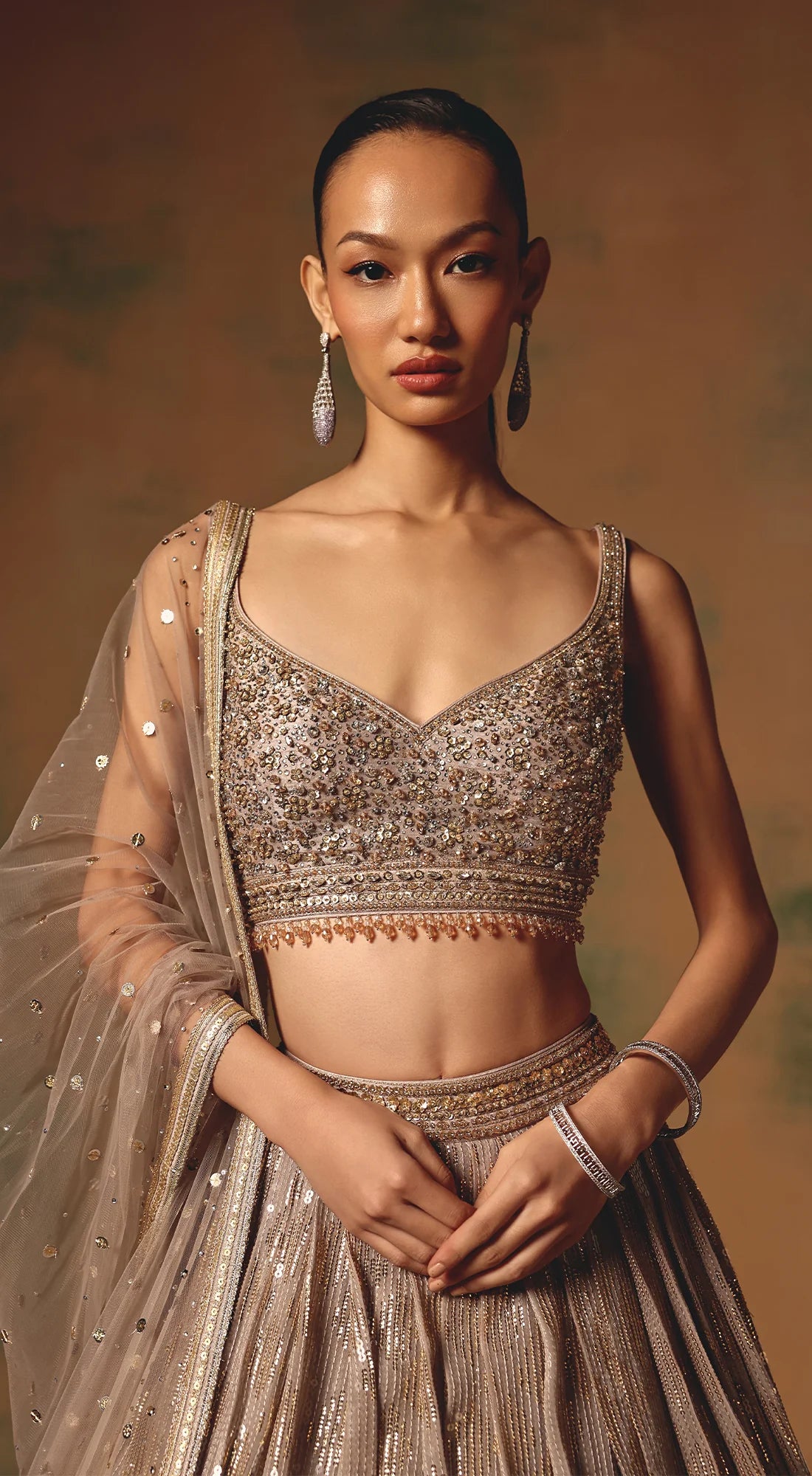 The Champagne Glow Lehenga Set - Ready to Ship
