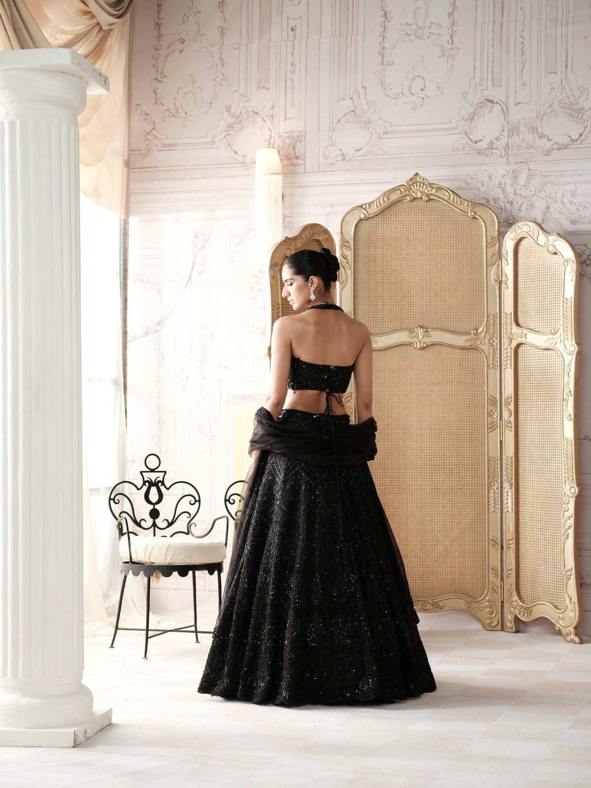 Noir Etoile Embroidered Lehenga Set