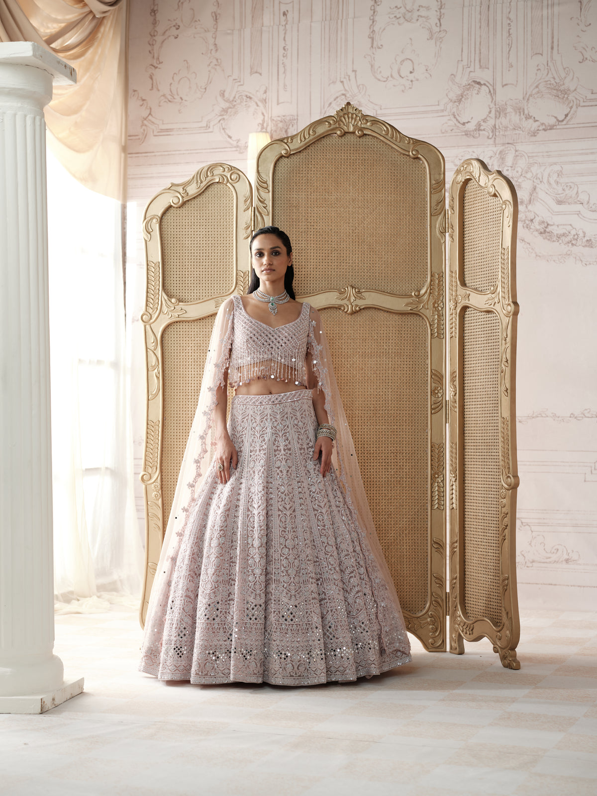 Blush Elysee Embroidered Lehenga Set