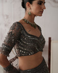 Graphite Etoile Embroidered Lehenga Set
