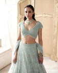 Glacial Mint Embroidered Lehenga Set