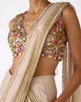 Sunlit Oasis Saree Set  - Ready to Ship